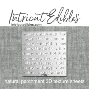 Cookie Parchment Texture Sheets Christmas Text