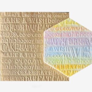 Parchment Texture Sheets Birthday Text