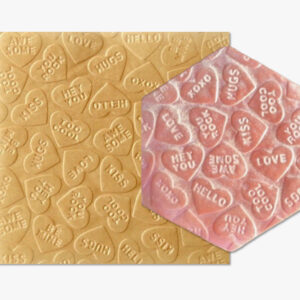 Parchment Texture Sheets Hearts Candy