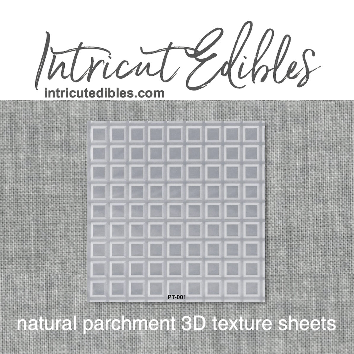 Parchment Texture Sheets - Waffle Squares - Intricut Edibles