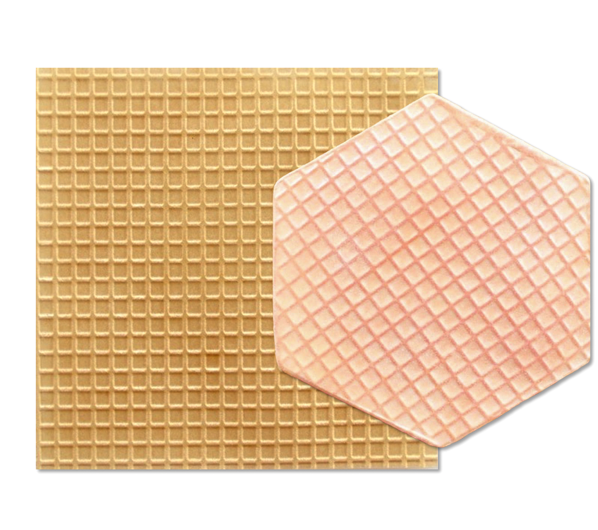 Parchment Texture Sheets - Waffle Squares Small - Intricut Edibles