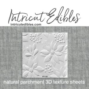 Cookie Parchment Texture Sheets - Poinsettias & Berries