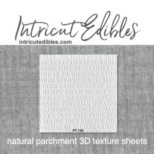 Cookie Parchment Texture Sheets - Sports Text
