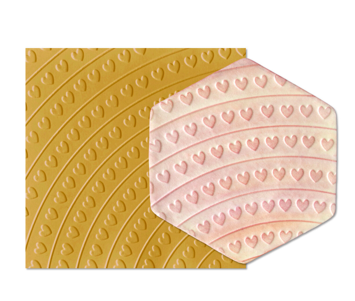 Parchment Texture Sheets - Hearts Rainbow