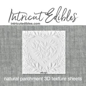 Cookie Parchment Texture Sheets - Heart Wreath
