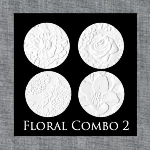 Parchment Texture Circles – Floral Combo 2