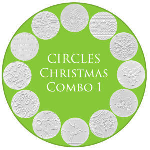 Parchment Texture Circles – Christmas Combo 1