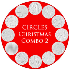 Parchment Texture Circles – Christmas Combo 2