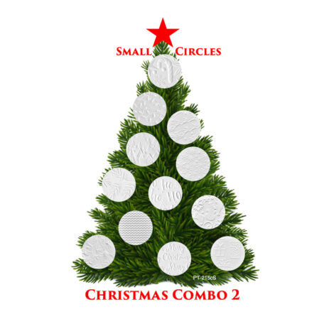 Parchment Texture Circles Small – Christmas Combo 2