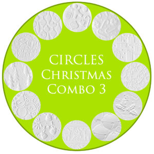 Parchment Texture Circles – Christmas Combo 3