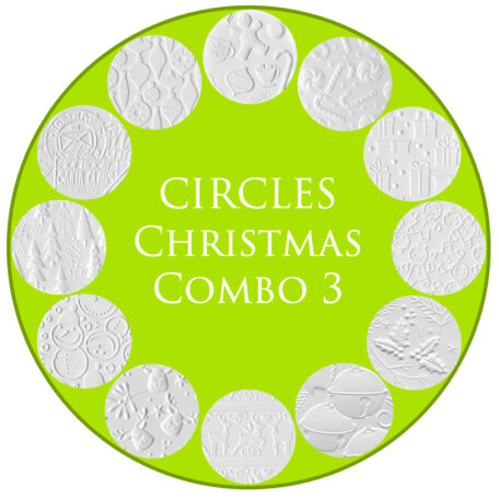 Parchment Texture Circles – Christmas Combo 3