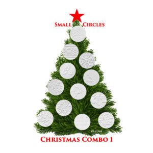 Parchment Texture Circles Small – Christmas Combo 1