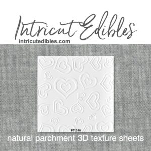 Cookie Parchment Texture Sheets - Hearts Pattern 3