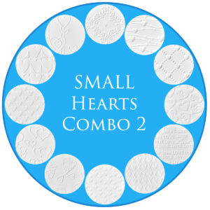 Parchment Texture Circles – Small Hearts Combo 2