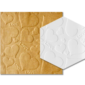 Parchment Texture Sheets - Hearts Love Text