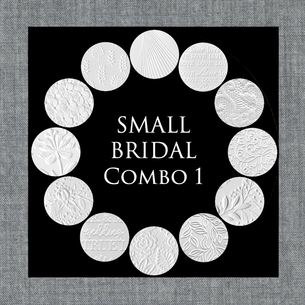 Parchment Texture Circles – Small Bridal Combo 1