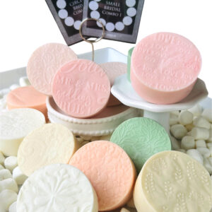 Parchment textures embossed bridal wedding circles for cake pucks
