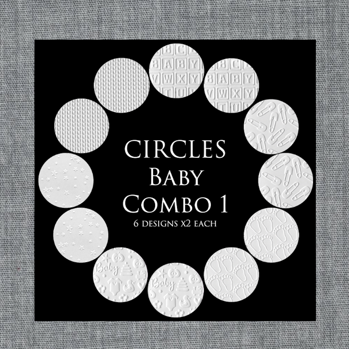 Cookie Parchment Texture Sheets - Baby Combo 1