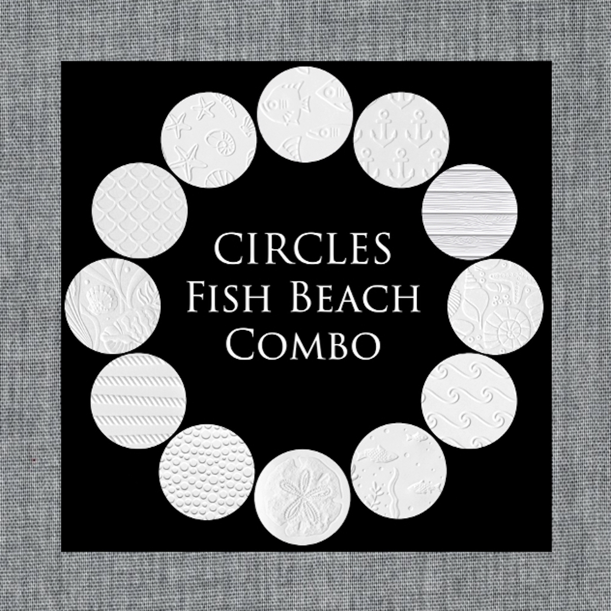 Cookie Parchment Texture Sheets - Fish Beach Combo