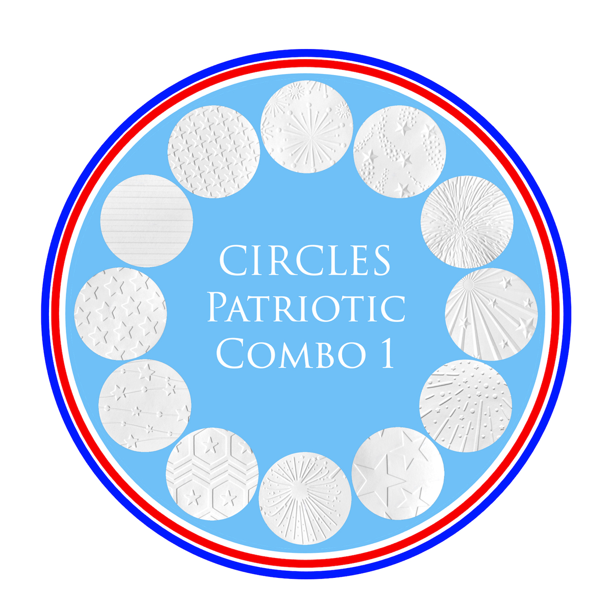 Parchment Texture Circles – Patriotic Combo 1