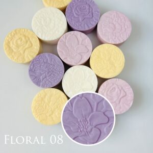 Parchment Texture Circles – Floral 08