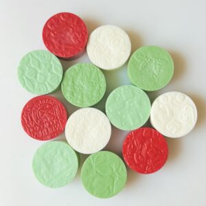 Parchment Texture Circles – Christmas Combo 3