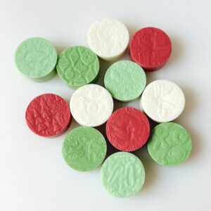 Parchment Texture Circles Small – Christmas Combo 3