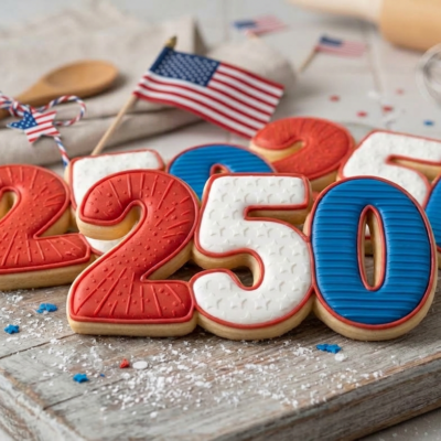 AMERICA'S 250th FOURTH OF JULY SUGAR COOKIE