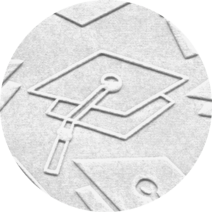 Embossed Parchment Texture Circles – Graduation Hats