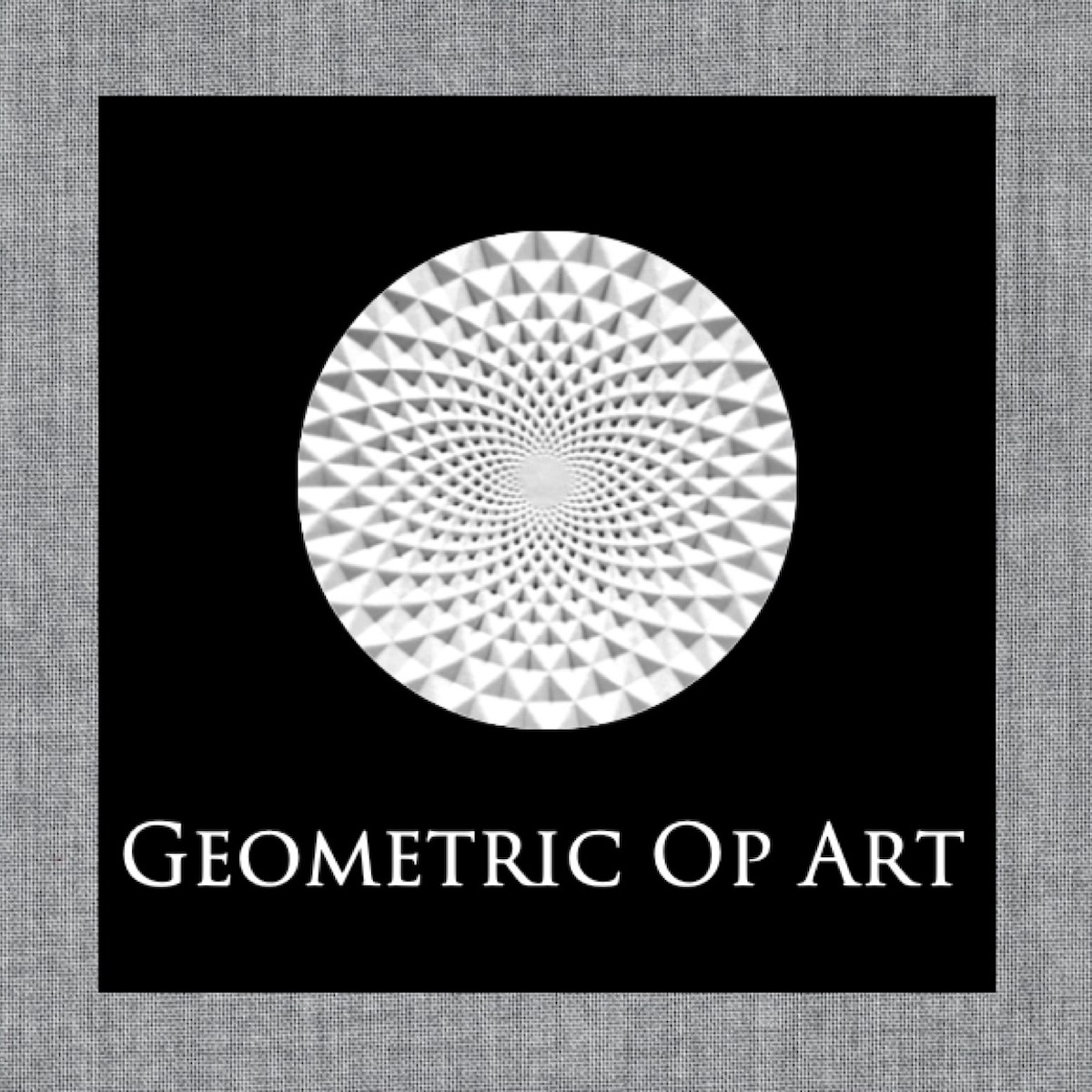 Embossed Parchment Texture Circles – Geometric Op Art