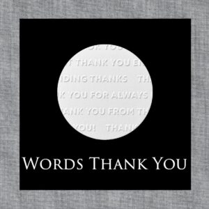 Embossed Parchment Texture Circles – Words Thank You